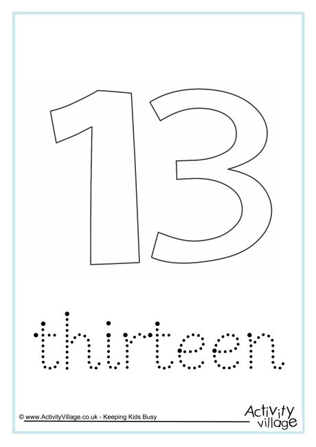 Thirteen Word Tracing