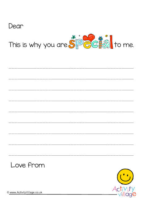 This is why you are special to me printable