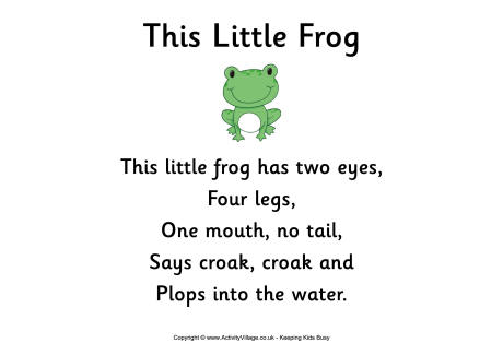 This little frog rhyme