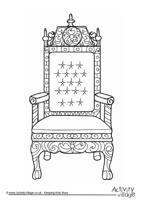 Download Throne Colouring Page 1