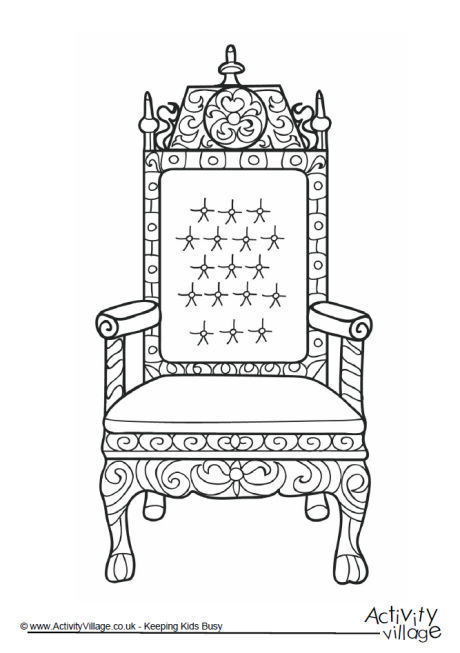 Throne colouring page 1 Throne colouring page 1