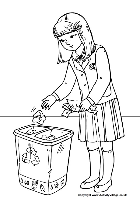 throw litter in the bin coloring_page_460_0
