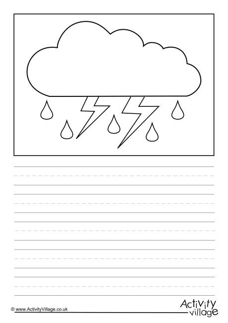Thunderstorm Weather Symbol Story Paper 
