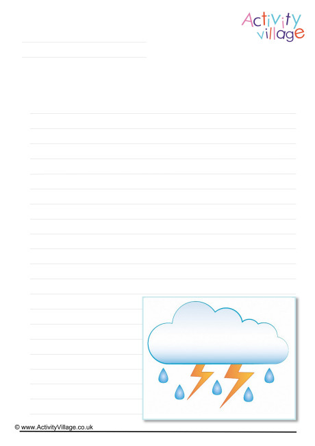 Thunderstorm Writing Page