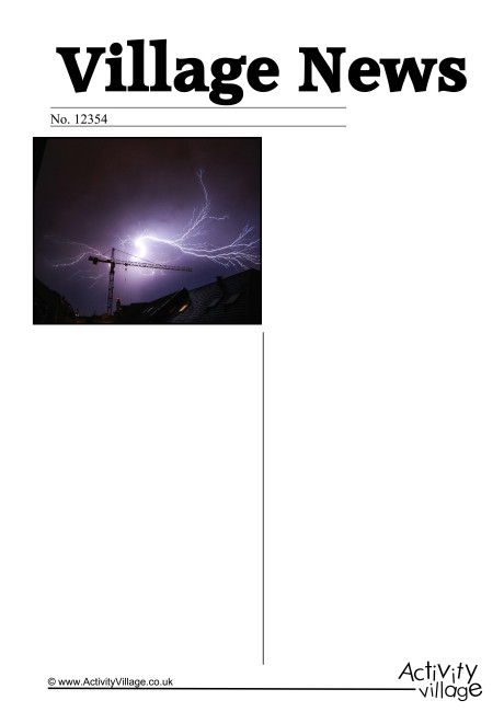 Thunderstorms Newspaper Writing Prompt