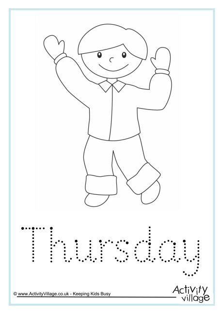 Thursday word tracing