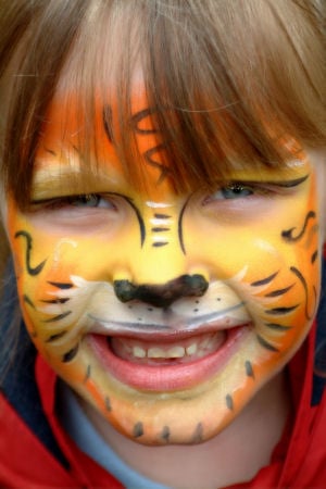 Tiger face painting