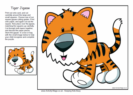 Tiger Jigsaw Printable Tiger Jigsaw Printable