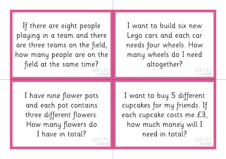 Times tables story sums 2