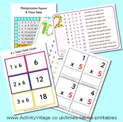 Times Tables Printables