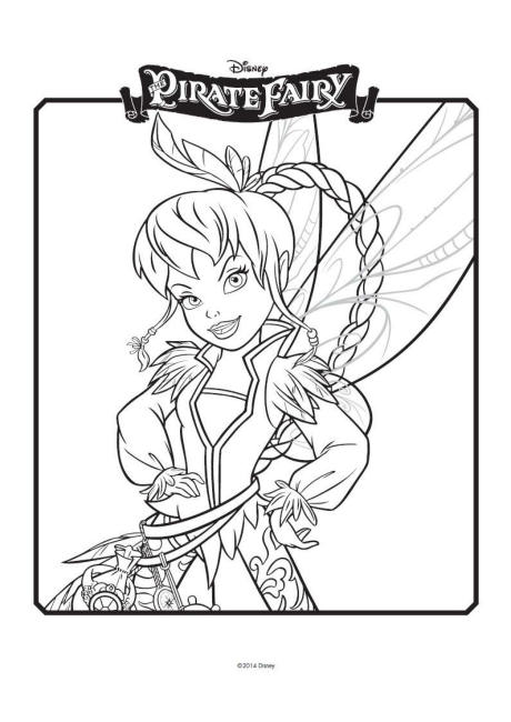 Tinkerbell and the pirate fairy colouring 1