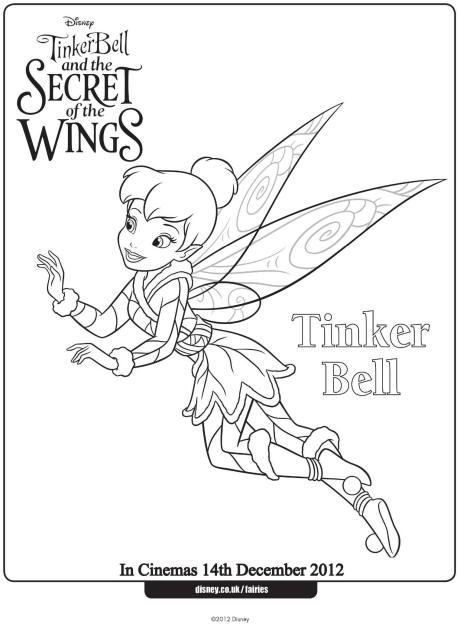 Tinkerbell colouring page