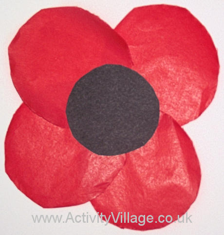 Tissue paper poppy