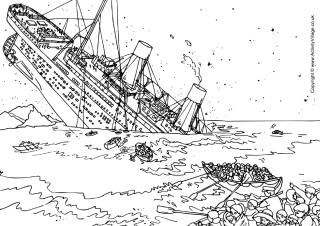 Titanic Colouring Pages