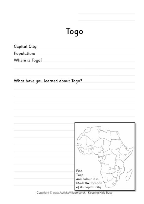Togo worksheet