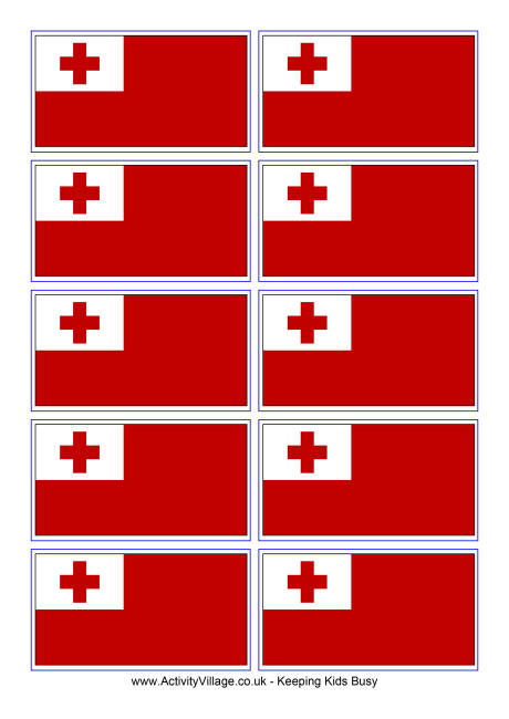 Tonga flag printable