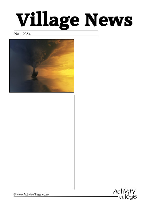 Tornado Newspaper Writing Prompt