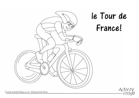 Tour de France colouring page 1