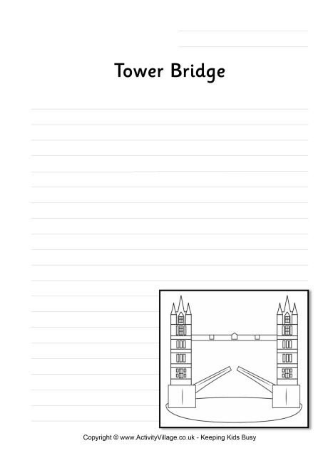 Tower Bridge writing page
