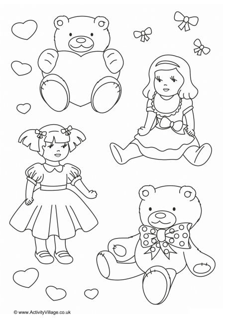 Toys Colouring Page