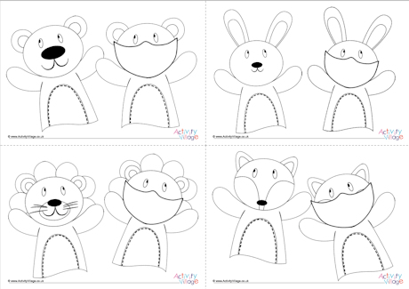 Toys with masks colouring pages