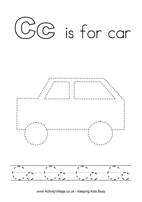 Tracing alphabet C