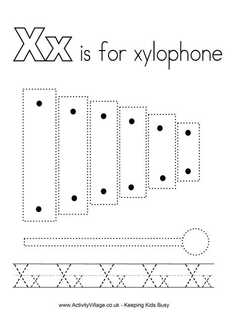 Tracing alphabet X