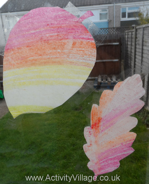 Tracing Paper Leaf Suncatchers