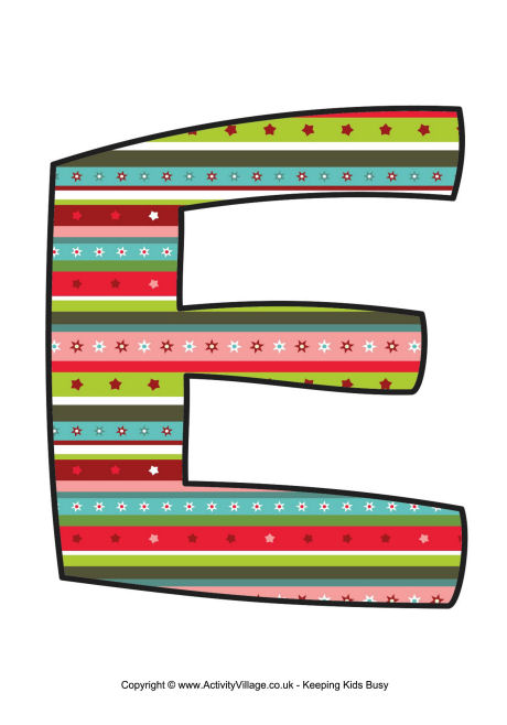 Traditional Christmas letter printable E