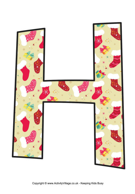 Traditional Christmas letter printable H