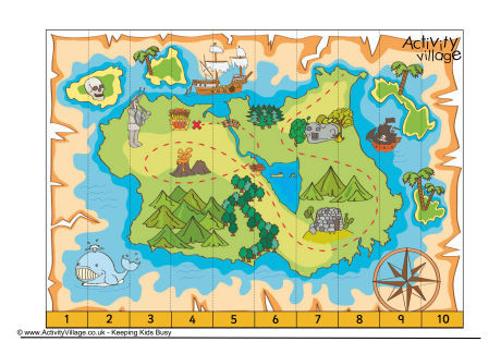 Treasure Map Counting Jigsaw Treasure Map Counting Jigsaw