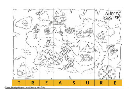 Treasure Map Spelling Jigsaw