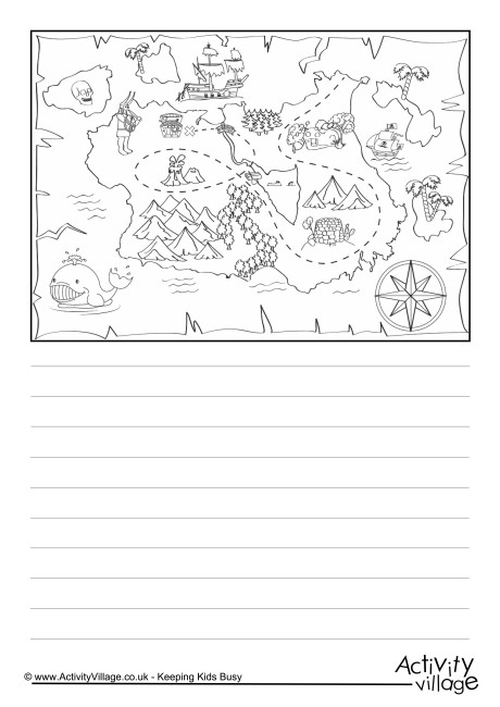 Treasure Map Story Paper