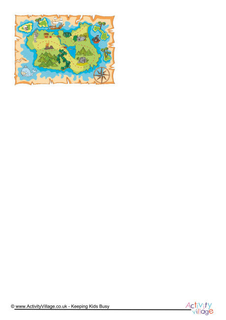 Treasure Map Writing Paper Treasure Map Writing Paper