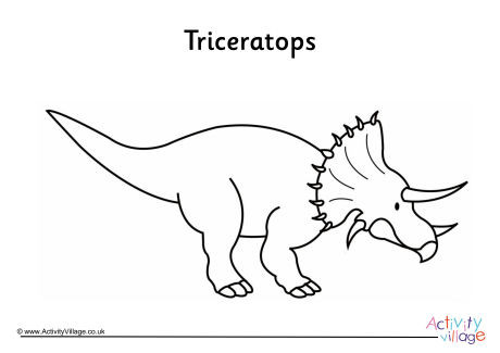 Triceratops Colouring Page