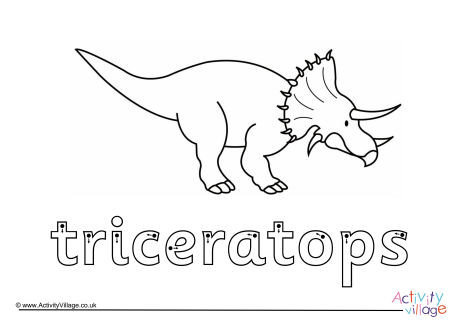 Triceratops Finger Tracing