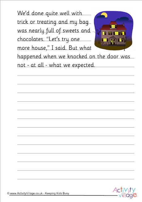 Trick or treat story starter