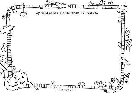Trick or Treating Doodle Page