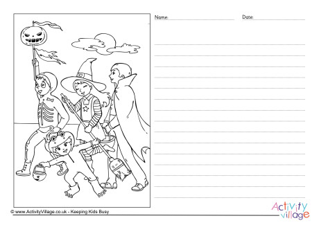 Trick or Treating Story Paper