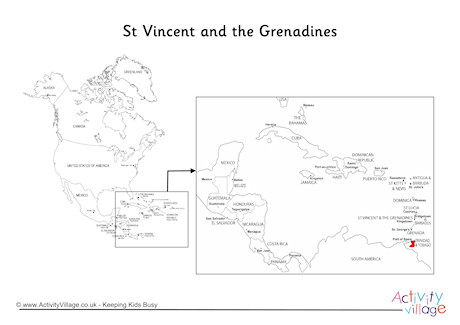 Trinidad and Tobago On Map Of North America