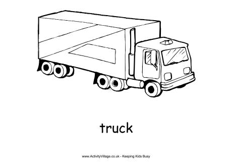 Truck colouring page 2