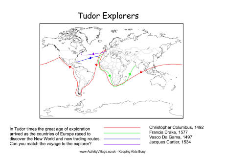 Tudor explorers worksheet 1