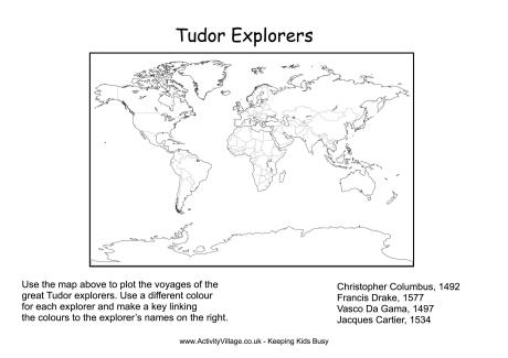 Tudor explorers worksheet 2