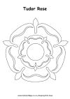 Tudor rose colouring page