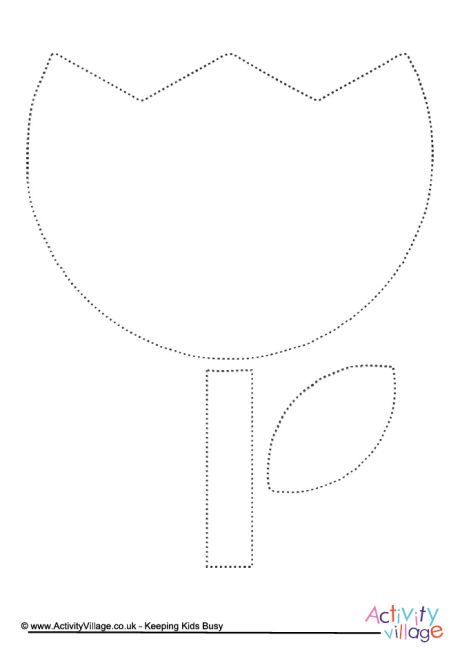 Tulip tracing page Tulip tracing page