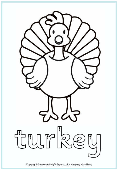 Turkey finger tracing