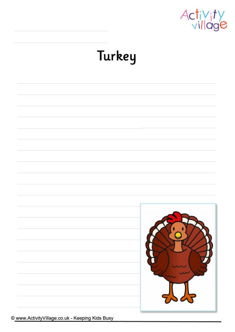 Turkey writing page