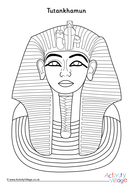 Tutankhamun colouring page