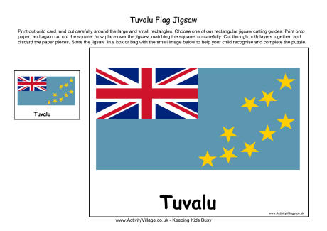 Tuvalu flag jigsaw Tuvalu flag jigsaw