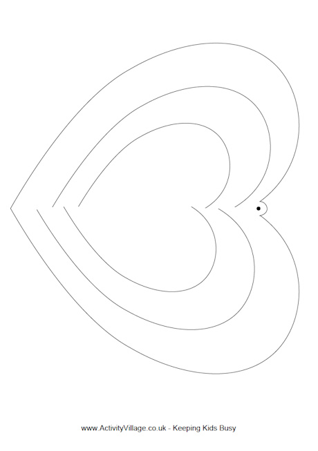 Twirly heart mobile template Twirly heart mobile template